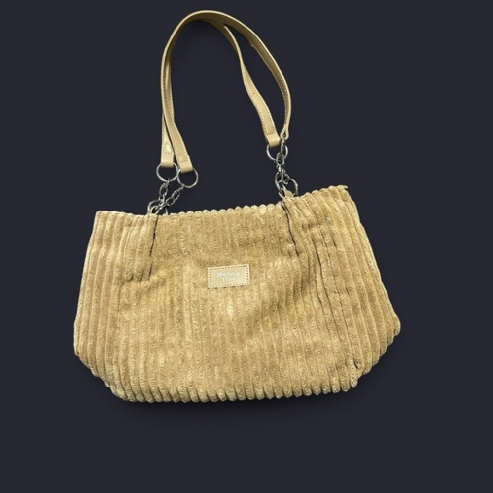 Beige Corduroy Meiduola YYDS Shoulder Bag